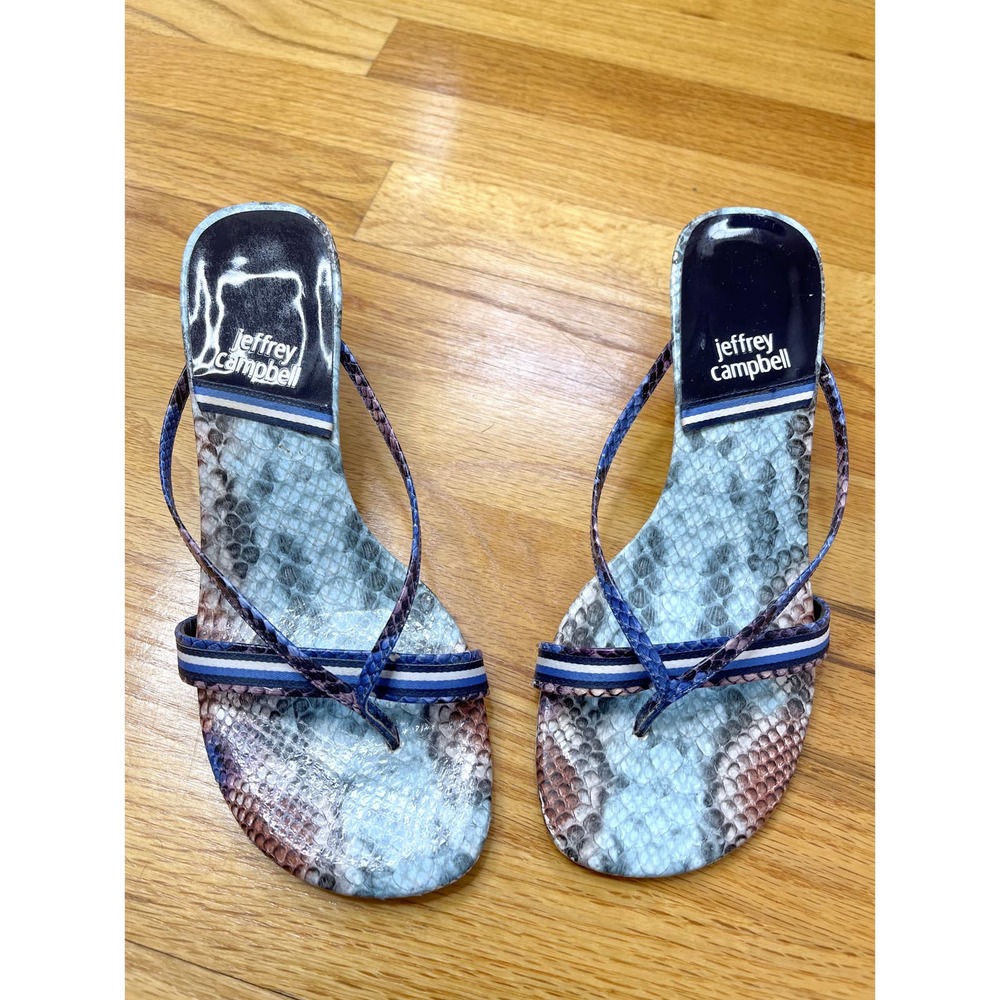 Eeuc Jeffrey Campbell Blue Python Ficelle Snakesk… - image 3